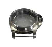 xbiez Boîtier de montre en acier inoxydable de 44 mm idéal pour la réparation et l'entretien des montres mécaniques avec couvercles en verre minéral, Tout sable