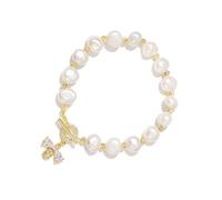 xbiez Bracelet tendance pour femme avec perles d'imitation et cristaux - Réglable - Accessoires de mode pour tenues décontractées - Bracelets élégants