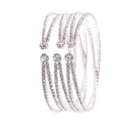 xbiez Bracelet tendance pour femme réglable avec strass et cristaux multicouches Accessoire pour accessoires, taille unique, Comme décrit