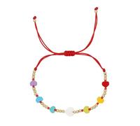 xbiez Bracelet tendance réglable en hématite noire avec perles et pierres précieuses uniques, taille unique, Comme décrit