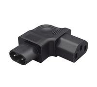 xbiez Câble Adaptateur électrique en PVC C8 mâle à C13 Femelle, PDU Figure 8 connecteur de Prise IEC plié à Droite, Extension mâle à Femelle