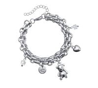 xbiez Collier avec pendentif en forme de cœur et ours Chaon - Chaîne en alliage robuste - Convient pour un usage quotidien - Accessoires tendance pour femme, taille unique, Comme décrit, Comme décrit.