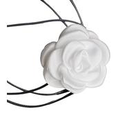 xbiez Collier ras du cou noir camélia gothique en corde avec pompon vampire - pour femmes et filles - Collier ras du cou floral, taille unique, Comme décrit, Comme décrit.