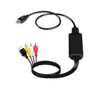 xbiez Convertisseur numérique HDTV vers vidéo 3RCA Câble adaptateur 1080p Vidéo Musique Synchronisation USB Compatibilité universelle des appareils HDTV vers Rcas