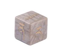 xbiez Dés en cristal naturel à six côtés - Jeu de table à coins ronds - Accessoires de table pour jeux de rôle