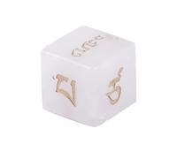 xbiez Dés en cristal naturel à six côtés - Jeu de table à coins ronds - Accessoires de table pour jeux de rôle