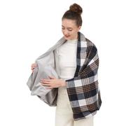 xbiez Écharpe chauffante de voyage 3 niveaux de réglables Châle en polyester alimenté par USB Chauffage rapide pour une utilisation intérieure et extérieure Écharpe chauffante en polyester