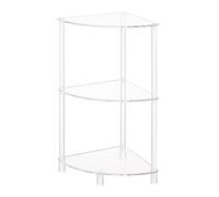 xbiez Étagère d'angle portable en acrylique avec trois niveaux pour une utilisation efficace de l'espace dans n'importe quelle pièce