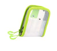 xbiez Étui de rangement transparent pour leurres de pêche avec fermeture éclair à 2 voies, sac de leurres de pêche portable pour appâts à hameçon de calmar, boîte à leurres étanche à 6 compartiments