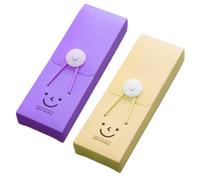 xbiez Happy Face Trousse à crayons pratique Boîte de rangement pour crayons Boîte à crayons Boîte à crayons Boîte à crayons Conteneur de papeterie, Jaune Plus Violet, Cartable