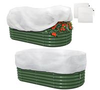 xbiez Housse de gel rectangulaire pour plantes - 4,1 x 0,6 m - Pour la sécurité cyclique des légumes et des buissons juvéniles dans les terrains extérieurs - Jardinière hissée - Sécurité contre la