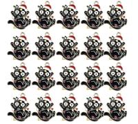 xbiez Lot de 20 breloques décoratives pour collier et fabrication de jolis pendentifs de Noël en forme de chats