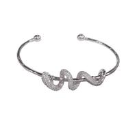 xbiez Manchette ouverte simple et élégante en forme de serpent, simple et polyvalente, adaptée aux femmes tendance, accessoires exquis