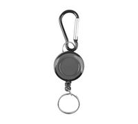 xbiez Porte-badges rétractables en fil d'acier avec boucle mousqueton pour l'extérieur