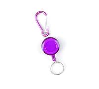 xbiez Porte-badges rétractables en fil d'acier avec boucle mousqueton pour l'extérieur