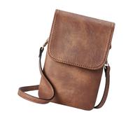 xbiez Sac à bandoulière en cuir synthétique pour téléphone, portefeuille, multi-poches, bandoulière réglable, pour cartes de monnaie, appareils mobiles, portefeuille éthique tendance pour téléphone