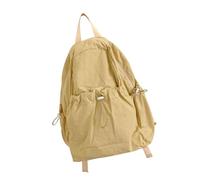 xbiez Sac à dos pratique pour femme avec cordon de serrage sur le devant pour l'école, les voyages et les activités de plein air, sac à dos de voyage, jaune