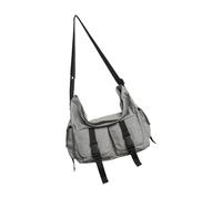 xbiez Sac à main à bandoulière pour femme - Plusieurs poches - Sac à main tendance avec poignée supérieure - Sac à main en nylon imperméable, gris, One Size