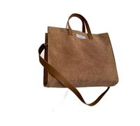 xbiez Sac à main avec poignée sur le dessus pour femme - Sac à bandoulière tendance en velours côtelé - Cadeau avec poignée supérieure, marron, One Size