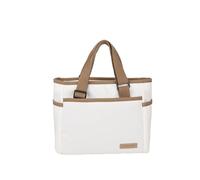 xbiez Sac à main en toile pour femme - Sac à bandoulière décontracté multi-poches - Sac à main quotidien - Sacs de travail décontractés pour ordinateur portable - Multi-poches en toile, Blanc abeille