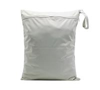 xbiez Sac de rangement de voyage pour vêtements sales de bébé, sacs à langer, sacs à linge, anti-éclaboussures, poussettes, organiseurs à suspendre, grand sac humide, Gris 40 x 50 cm