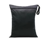 xbiez Sac de rangement de voyage pour vêtements sales de bébé, sacs à langer, sacs à linge, anti-éclaboussures, poussettes, organiseurs à suspendre, grand sac humide, Noir 40 x 50 cm