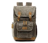 xbiez Sacs pour appareil photo vintage en toile batik - Étanche - Résistant à l'usure - Grand sac à dos pour appareil photo