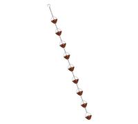 xbiez Systèmes de drainage de chaîne d'eau de pluie uniques - Alternative décorative aux tuyaux de descente - Revêtement antirouille pour patio, cour, chaîne de collecteur d'eau de pluie esthétique