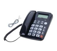 xbiez Téléphone fixe avec grands boutons et boîtier anti-chute, haut-parleur et affichage de l'appelant pour les personnes âgées