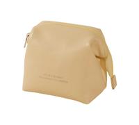 xbiez Trousse de maquillage imperméable pour femme - Organiseur de produits de toilette en cuir - Pochette à fermeture éclair - Organiseur d'accessoires de toilette, jaune