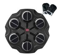 Xbindzft Murale de Boxe, Tapis de Boxe Musical Mural,Jouets de d'entraînement de avec Gants - Équipement de Frappe sans Fil, Jouet de Sport avec lumière et Musique pour Un Usage Domestique