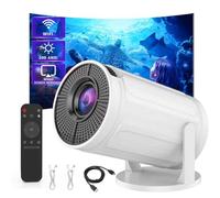 XBJ Mini projecteur avec WiFi, support 4K, projecteur portable rotatif à 180°, projecteur d'extérieur Full HD 1080p, écran 17"-130", compatible avec smartphone, ordinateur portable, clé TV, USB