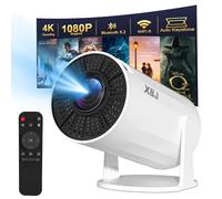 XBJ Projecteur portable avec Wi-Fi et Bluetooth, prend en charge le mini projecteur 1080p, applications intégrées, clé de voûte automatique, proyecteur intelligent pour chambre à coucher, intérieur