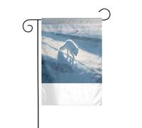 XBKGOHA Arctic Fox on the snowy plains Picture Garden Flag Pole Outdoor Courtyard Decoration Fashion 30,5 x 45,7 cm
