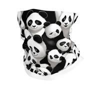 XBKGOHA Bandana géant blotti ensemble avec motif de pandas - Respirant - Absorbe la transpiration - Masque facial et protège-poignet