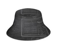 XBKGOHA Blackboard Chapeau bob réfléchissant pour homme et femme Motif mathématiques