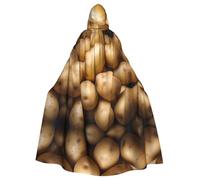 XBKGOHA Cape à capuche imprimée pomme de terre pour adulte sans fermeture éclair, confortable pour les fêtes costumées