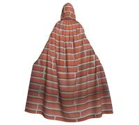 XBKGOHA Cape à capuche pour adulte avec texture de mur de briques rouges imprimées, sans fermeture éclair, confortable pour les fêtes costumées