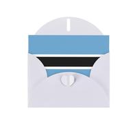 XBKGOHA Carte de vœux blanche avec drapeau du Botswana imprimée pour fête d'anniversaire festive