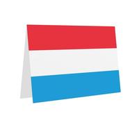 XBKGOHA Carte de vœux blanche imprimée drapeau du Luxembourg pour fête d'anniversaire festive