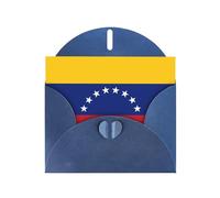 XBKGOHA Carte de vœux bleue avec drapeau du Venezuela imprimée pour fête d'anniversaire festive