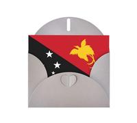 XBKGOHA Carte de vœux grise avec drapeau de la Papouasie-Nouvelle-Guinée imprimée pour fête d'anniversaire festive