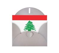 XBKGOHA Carte de vœux grise avec drapeau du Liban imprimée pour fête d'anniversaire festive