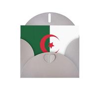 XBKGOHA Carte de vœux grise Drapeau de l'Algérie imprimée pour fête d'anniversaire festive Invitation