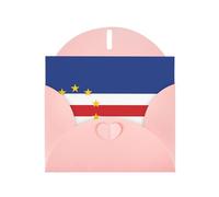 XBKGOHA Carte de vœux rose avec drapeau du Cap-Vert imprimée pour fête d'anniversaire festive Invitation