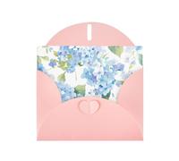 XBKGOHA Carte de vœux rose hortensia imprimée à l'aquarelle pour fête d'anniversaire festive