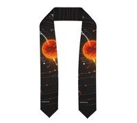 XBKGOHA Châle ruban avec impression du système solaire - Étole en satin pour cérémonie de remise de diplôme, cadeau pour fils, filles, amis et sœurs, Aplati, Taille unique