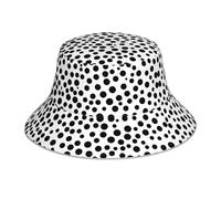 XBKGOHA Chapeau bob réfléchissant à pois noirs et blancs pour homme et femme