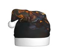 XBKGOHA Chapeau de Noël imprimé feuilles dans des bulles pour adulte, accessoire de qualité doux, léger et moelleux