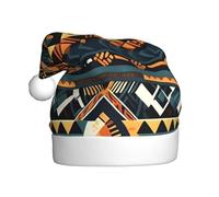XBKGOHA Chapeau de Noël pour adulte avec texture ethnique tribale africaine - Accessoire de qualité doux, léger et moelleux